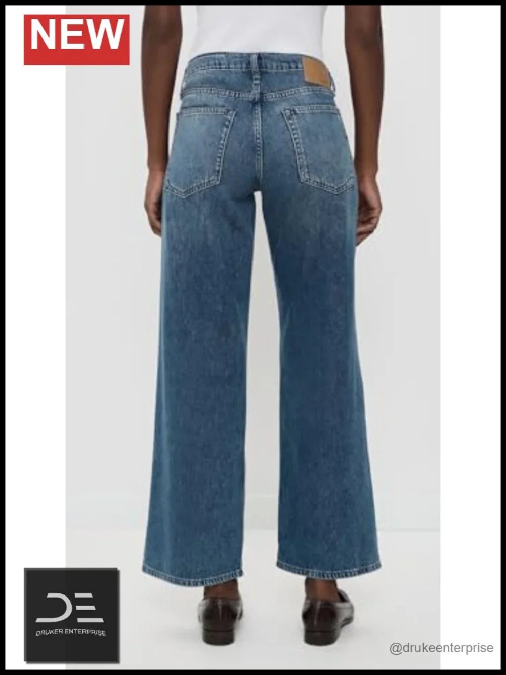 Featherweight Ankle Straight Jeans Mid Rise Non-Stretch Denim